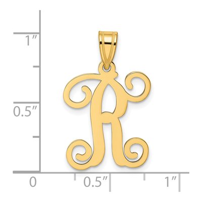 Gold-Plated Sterling Silver Letter R Pendant – view 4