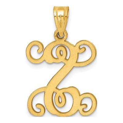 Gold-Plated Sterling Silver Letter S Pendant – view 3
