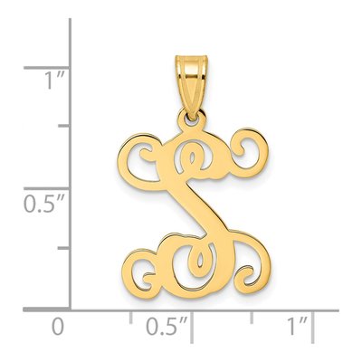 Gold-Plated Sterling Silver Letter S Pendant – view 4