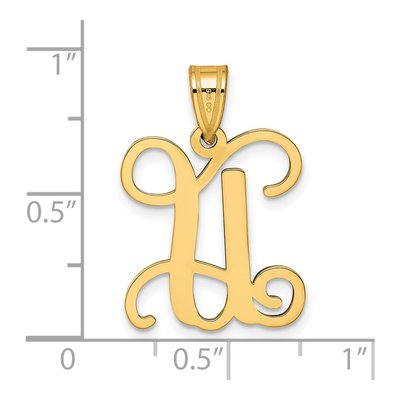 Gold-Plated Sterling Silver Letter U Pendant – view 4
