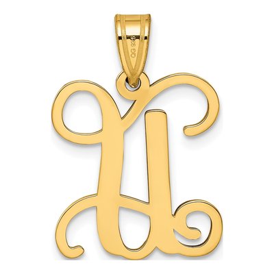 Gold-Plated Sterling Silver Letter U Pendant