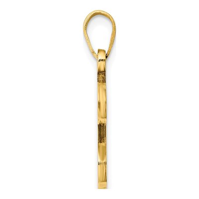 Gold-Plated Sterling Silver Letter V Pendant – view 2