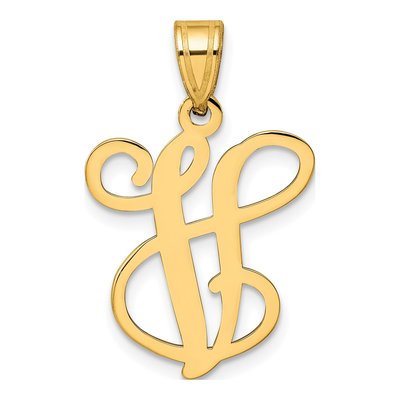 Gold-Plated Sterling Silver Letter V Pendant