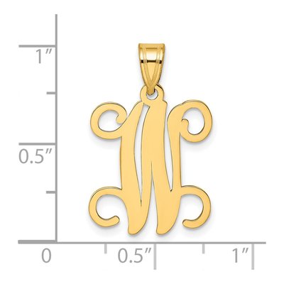 Gold-Plated Sterling Silver Letter W Pendant – view 4
