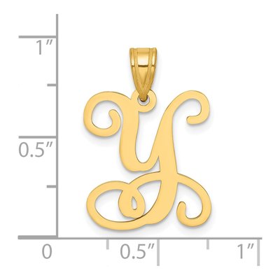 Gold-Plated Sterling Silver Letter Y Pendant – view 4