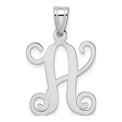 Sterling Silver Letter A Pendant