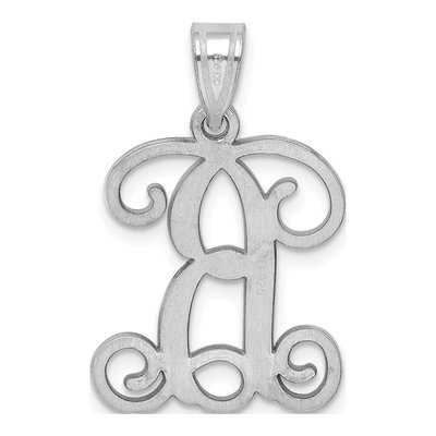 Sterling Silver Letter B Pendant – view 3