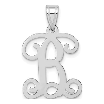 Sterling Silver Letter B Pendant