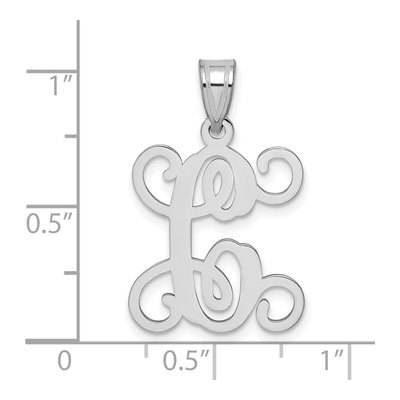 Sterling Silver Letter C Pendant – view 4