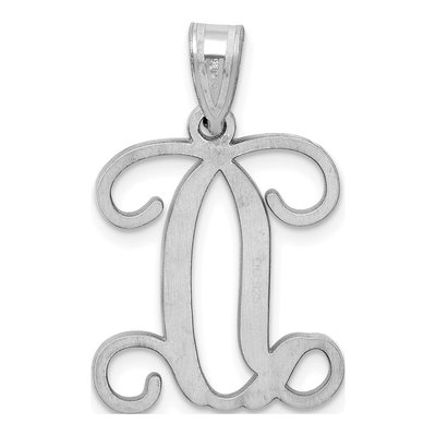 Sterling Silver Letter D Pendant – view 3