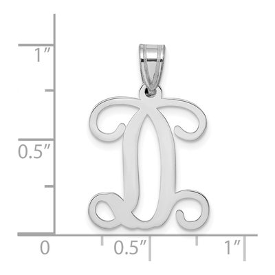 Sterling Silver Letter D Pendant – view 4