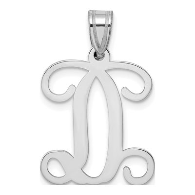 Sterling Silver Letter D Pendant