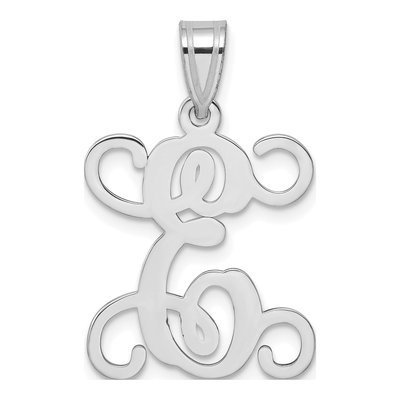 Sterling Silver Letter E Pendant