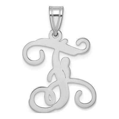 Sterling Silver Letter F Pendant
