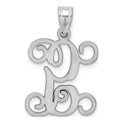 Sterling Silver Letter G Pendant – view 3