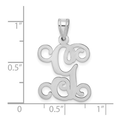 Sterling Silver Letter G Pendant – view 4