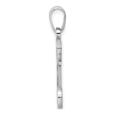 Sterling Silver Letter H Pendant – view 2