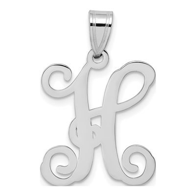 Sterling Silver Letter H Pendant