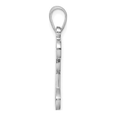Sterling Silver Letter I Initial Pendant – view 2
