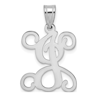 Sterling Silver Letter J Pendant