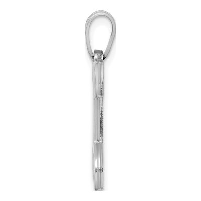Sterling Silver Letter N Pendant – view 2