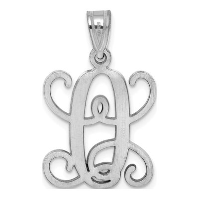 Sterling Silver Letter O Pendant – view 3