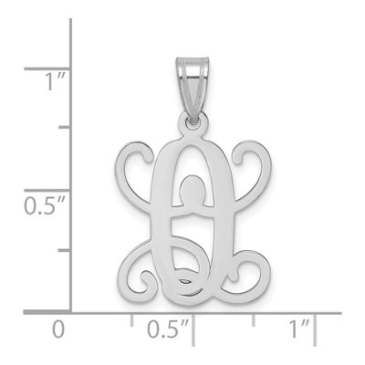 Sterling Silver Letter O Pendant – view 4