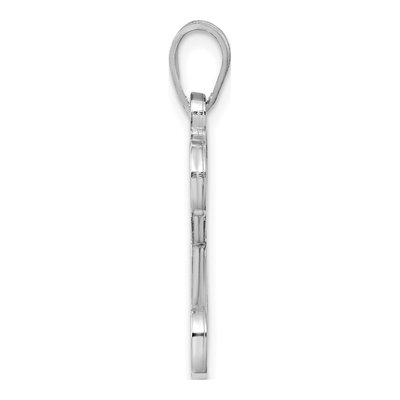 Sterling Silver Letter R Pendant – view 2