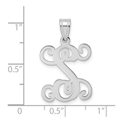 Sterling Silver Letter S Pendant – view 4