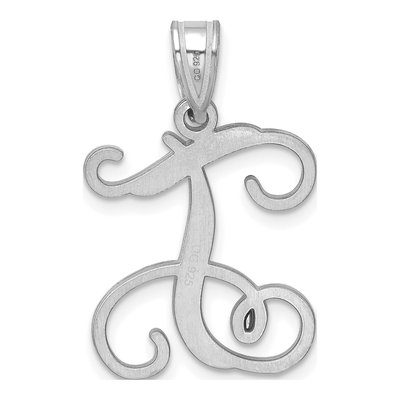 Sterling Silver Letter T Pendant – view 3