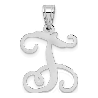 Sterling Silver Letter T Pendant
