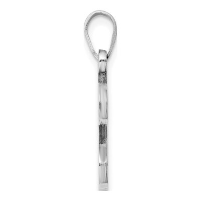 Sterling Silver Letter V Pendant – view 2