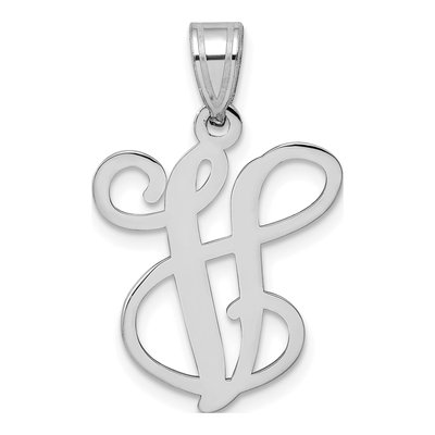 Sterling Silver Letter V Pendant