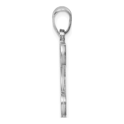 Sterling Silver Letter W Pendant – view 2