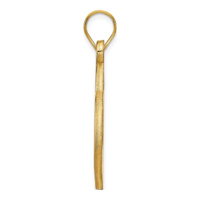 Gold-Plated Sterling Silver Etched Heart Pendant – view 2