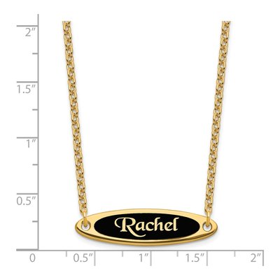Gold-Plated Sterling Silver Personalized Name Plate Necklace – view 3
