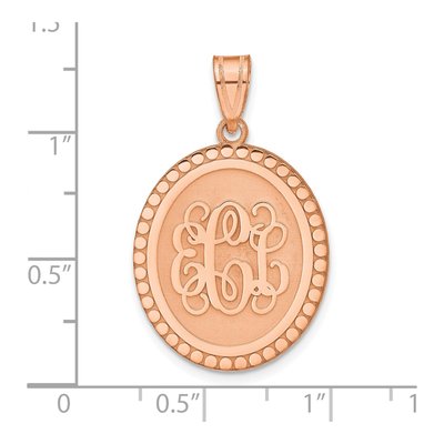 Rose Gold-Plated Sterling Silver Personalized Monogram Pendant – view 3