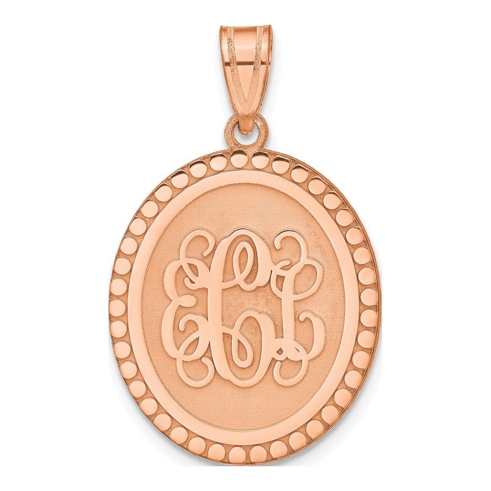 Rose Gold-Plated Sterling Silver Personalized Monogram Pendant