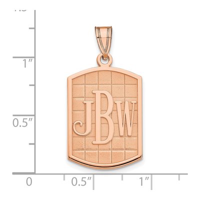 Rose Gold-Plated Sterling Silver Personalized Monogram Pendant – view 3
