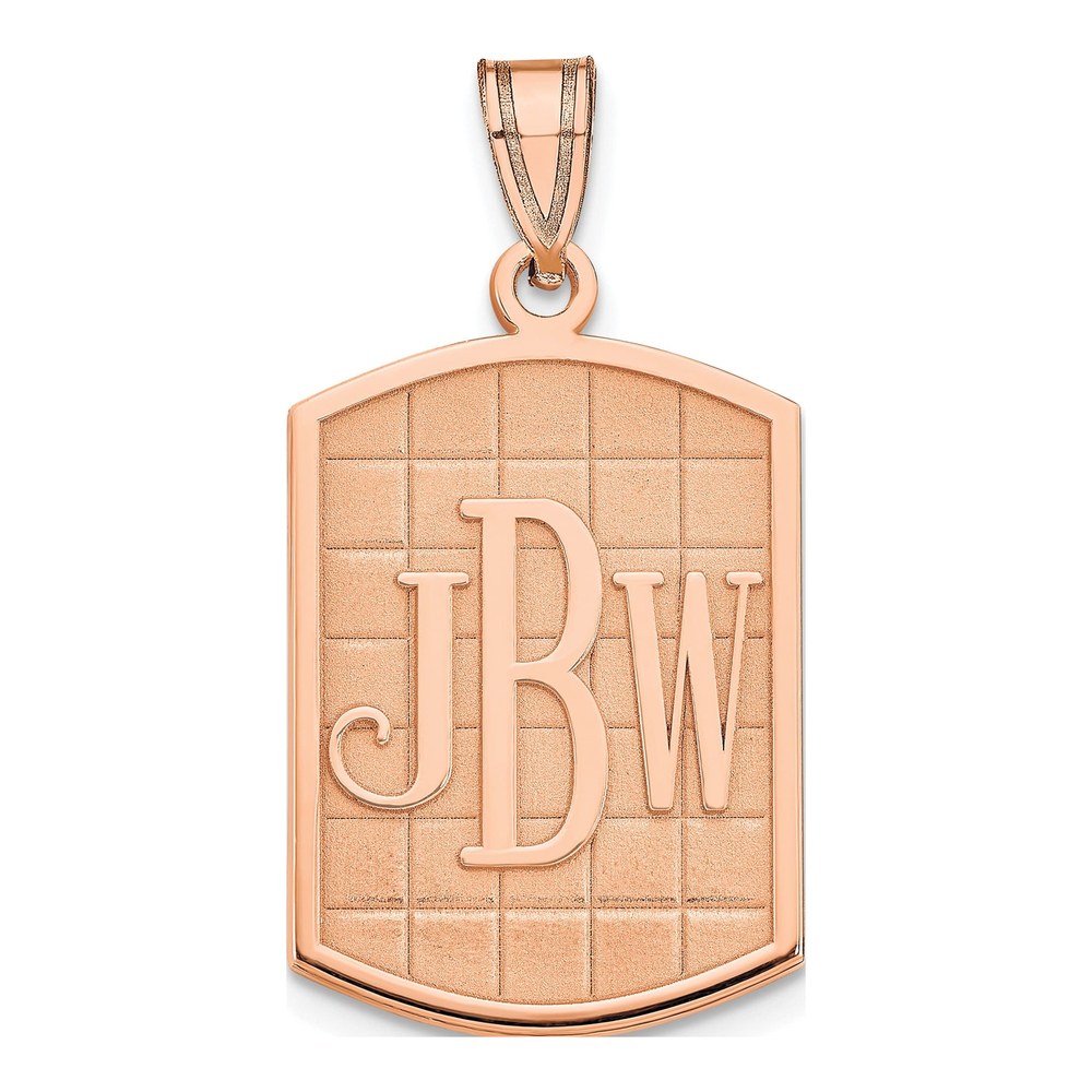Rose Gold-Plated Sterling Silver Personalized Monogram Pendant