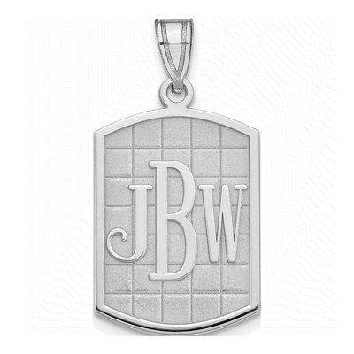 Sterling Silver Personalized Monogram Pendant