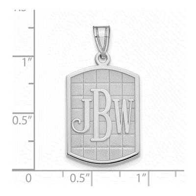 14K White Gold Personalized Monogram Pendant – view 3