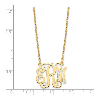 Gold-Plated Sterling Silver Personalized Monogram Necklace – view 3