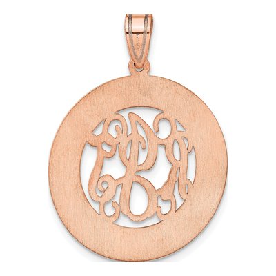 14K Rose Gold Family Monogram Pendant – view 4
