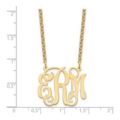 Gold-Plated Sterling Silver Monogram Necklace – view 3