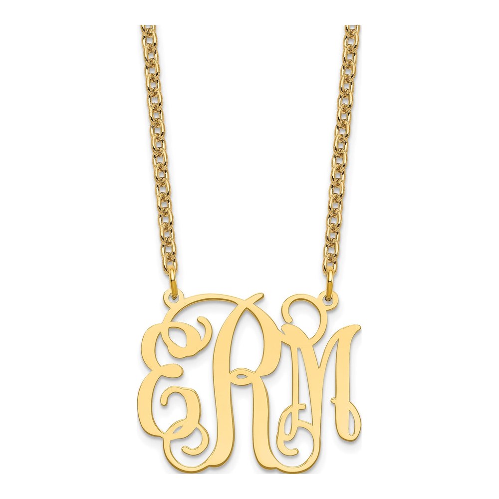 Gold-Plated Sterling Silver Monogram Necklace