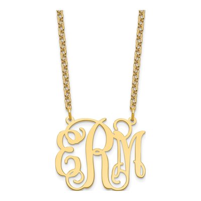 Gold-Plated Sterling Silver Monogram Necklace