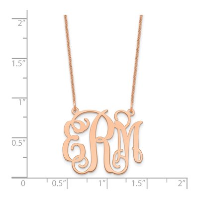 14K Rose Gold Personalized Monogram Necklace – view 3