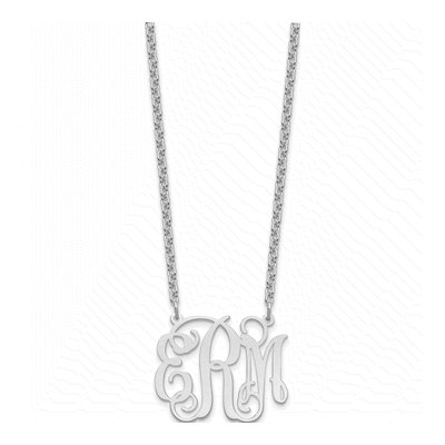 Sterling Silver Personalized Monogram Necklace – view 2
