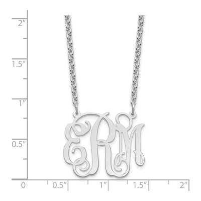 Sterling Silver Personalized Monogram Necklace – view 3